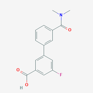 3-[3-(N,N-Dimethylaminocarbonyl)phenyl]-5-fluorobenzoic acid, 95%