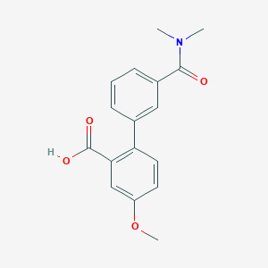 2-[3-(N,N-Dimethylaminocarbonyl)phenyl]-5-methoxybenzoic acid, 95%