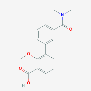 molecular formula C17H17NO4 B6407784 3-[3-(N,N-Dimethylaminocarbonyl)phenyl]-2-methoxybenzoic acid, 95% CAS No. 1261981-85-4