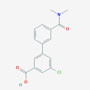 molecular formula C16H14ClNO3 B6407789 5-Chloro-3-[3-(N,N-dimethylaminocarbonyl)phenyl]benzoic acid, 95% CAS No. 1261907-96-3
