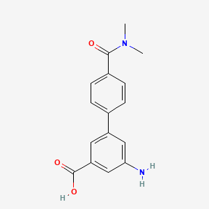 molecular formula C16H16N2O3 B6407800 3-Amino-5-[4-(N,N-dimethylaminocarbonyl)phenyl]benzoic acid, 95% CAS No. 1261908-02-4