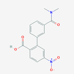 molecular formula C16H14N2O5 B6407804 2-[3-(N,N-Dimethylaminocarbonyl)phenyl]-4-nitrobenzoic acid, 95% CAS No. 1261915-21-2
