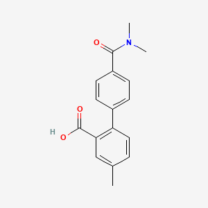 molecular formula C17H17NO3 B6407810 2-[4-(N,N-Dimethylaminocarbonyl)phenyl]-5-methylbenzoic acid, 95% CAS No. 1261915-44-9
