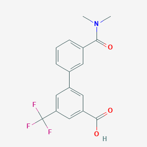 molecular formula C17H14F3NO3 B6407812 3-[3-(N,N-Dimethylaminocarbonyl)phenyl]-5-trifluoromethylbenzoic acid, 95% CAS No. 1261915-30-3