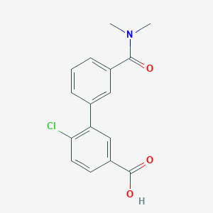 4-Chloro-3-[3-(N,N-dimethylaminocarbonyl)phenyl]benzoic acid, 95%