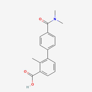 molecular formula C17H17NO3 B6407821 3-[4-(N,N-Dimethylaminocarbonyl)phenyl]-2-methylbenzoic acid, 95% CAS No. 1261940-01-5