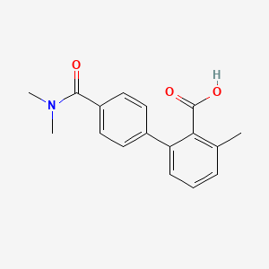 molecular formula C17H17NO3 B6407824 2-[4-(N,N-Dimethylaminocarbonyl)phenyl]-6-methylbenzoic acid, 95% CAS No. 1261915-15-4