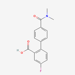 molecular formula C16H14FNO3 B6407832 2-[4-(N,N-Dimethylaminocarbonyl)phenyl]-5-fluorobenzoic acid, 95% CAS No. 1261992-90-8