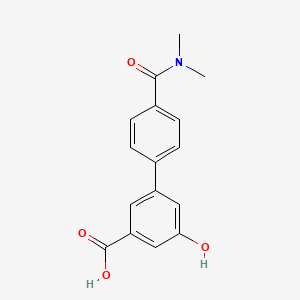 molecular formula C16H15NO4 B6407846 3-[4-(N,N-Dimethylaminocarbonyl)phenyl]-5-hydroxybenzoic acid, 95% CAS No. 1261933-68-9