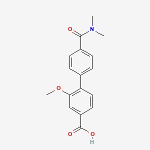 molecular formula C17H17NO4 B6407859 4-[4-(N,N-Dimethylaminocarbonyl)phenyl]-3-methoxybenzoic acid, 95% CAS No. 1261970-75-5