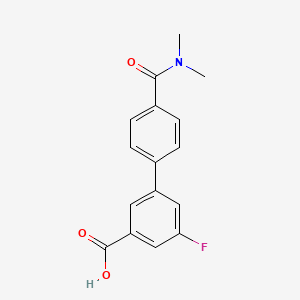 3-[4-(N,N-Dimethylaminocarbonyl)phenyl]-5-fluorobenzoic acid, 95%