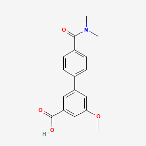 molecular formula C17H17NO4 B6407878 3-[4-(N,N-Dimethylaminocarbonyl)phenyl]-5-methoxybenzoic acid, 95% CAS No. 1261933-80-5