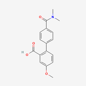 molecular formula C17H17NO4 B6407879 2-[4-(N,N-Dimethylaminocarbonyl)phenyl]-5-methoxybenzoic acid, 95% CAS No. 1261911-62-9