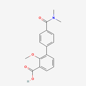 molecular formula C17H17NO4 B6407885 3-[4-(N,N-Dimethylaminocarbonyl)phenyl]-2-methoxybenzoic acid, 95% CAS No. 1261981-92-3