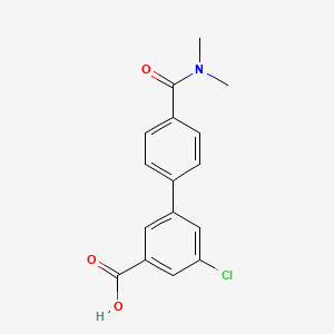 molecular formula C16H14ClNO3 B6407888 5-Chloro-3-[4-(N,N-dimethylaminocarbonyl)phenyl]benzoic acid, 95% CAS No. 1261906-60-8