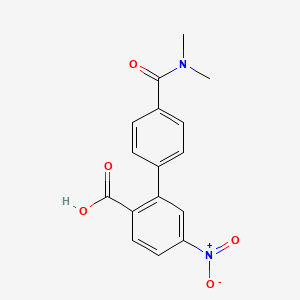 molecular formula C16H14N2O5 B6407893 2-[4-(N,N-Dimethylaminocarbonyl)phenyl]-4-nitrobenzoic acid, 95% CAS No. 1261954-90-8