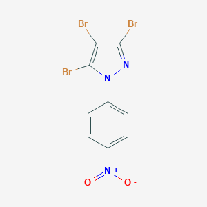 molecular formula C9H4Br3N3O2 B064079 3,4,5-tribromo-1-(4-nitrophenyl)-1H-pyrazole CAS No. 175135-29-2