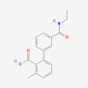 molecular formula C17H17NO3 B6407918 2-[3-(N-Ethylaminocarbonyl)phenyl]-6-methylbenzoic acid, 95% CAS No. 1261911-70-9
