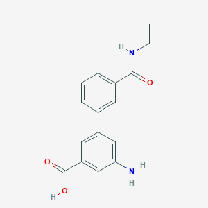 molecular formula C16H16N2O3 B6407919 3-Amino-5-[3-(N-ethylaminocarbonyl)phenyl]benzoic acid, 95% CAS No. 1261933-87-2