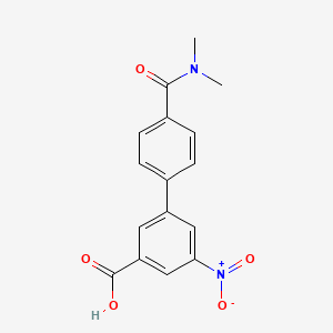 3-[4-(N,N-Dimethylaminocarbonyl)phenyl]-5-nitrobenzoic acid, 95%