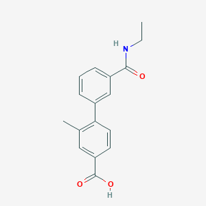 4-[3-(N-Ethylaminocarbonyl)phenyl]-3-methylbenzoic acid, 95%