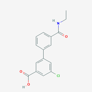 molecular formula C16H14ClNO3 B6407981 5-Chloro-3-[3-(N-ethylaminocarbonyl)phenyl]benzoic acid, 95% CAS No. 1261908-81-9