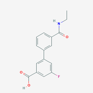 3-[3-(N-Ethylaminocarbonyl)phenyl]-5-fluorobenzoic acid, 95%