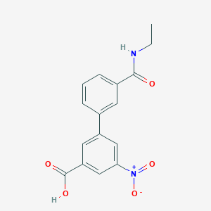 molecular formula C16H14N2O5 B6408028 3-[3-(N-Ethylaminocarbonyl)phenyl]-5-nitrobenzoic acid, 95% CAS No. 1262010-05-8