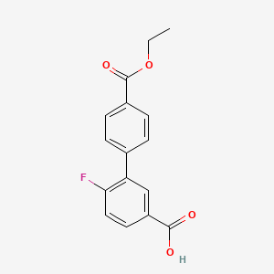 3-(4-Ethoxycarbonylphenyl)-4-fluorobenzoic acid, 95%