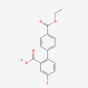 2-(4-Ethoxycarbonylphenyl)-5-fluorobenzoic acid, 95%