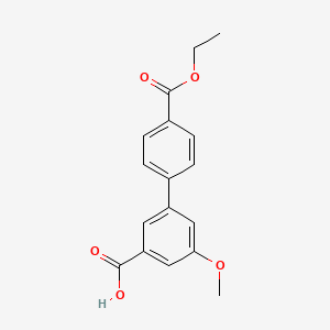 molecular formula C17H16O5 B6408136 3-(4-Ethoxycarbonylphenyl)-5-methoxybenzoic acid, 95% CAS No. 1261908-17-1