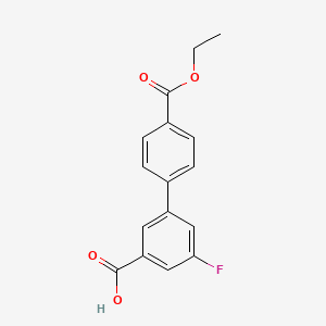 molecular formula C16H13FO4 B6408228 3-(4-Ethoxycarbonylphenyl)-5-fluorobenzoic acid, 95% CAS No. 1261982-06-2