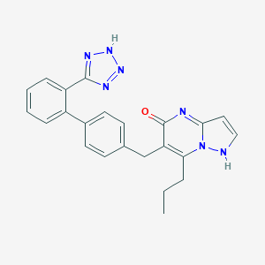 molecular formula C23H21N7O B064083 7-propyl-6-[[4-[2-(2H-tetrazol-5-yl)phenyl]phenyl]methyl]-1H-pyrazolo[1,5-a]pyrimidin-5-one CAS No. 167375-22-6