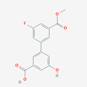 molecular formula C15H11FO5 B6408681 3-(3-Fluoro-5-methoxycarbonylphenyl)-5-hydroxybenzoic acid, 95% CAS No. 1261987-08-9