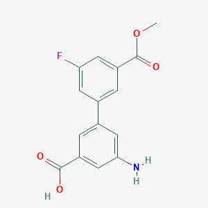 3-Amino-5-(3-fluoro-5-methoxycarbonylphenyl)benzoic acid, 95%