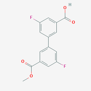 molecular formula C15H10F2O4 B6408733 5-Fluoro-3-(3-fluoro-5-methoxycarbonylphenyl)benzoic acid, 95% CAS No. 1261898-56-9