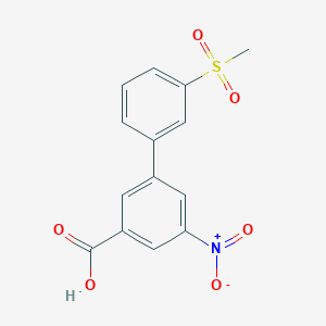 molecular formula C14H11NO6S B6409226 3-(3-Methylsulfonylphenyl)-5-nitrobenzoic acid, 95% CAS No. 1261913-10-3