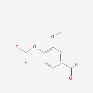 molecular formula C10H10F2O3 B064093 4-(Difluoromethoxy)-3-ethoxybenzaldehyde CAS No. 162401-73-2