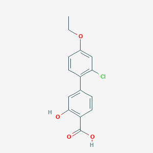molecular formula C15H13ClO4 B6409403 4-(2-Chloro-4-ethoxyphenyl)-2-hydroxybenzoic acid, 95% CAS No. 1261934-58-0