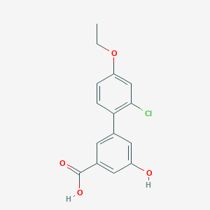 molecular formula C15H13ClO4 B6409408 3-(2-Chloro-4-ethoxyphenyl)-5-hydroxybenzoic acid, 95% CAS No. 1261966-98-6
