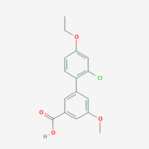 molecular formula C16H15ClO4 B6409454 3-(2-Chloro-4-ethoxyphenyl)-5-methoxybenzoic acid, 95% CAS No. 1261936-31-5