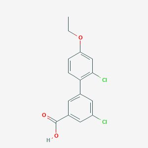 molecular formula C15H12Cl2O3 B6409470 5-Chloro-3-(2-chloro-4-ethoxyphenyl)benzoic acid, 95% CAS No. 1261993-94-5
