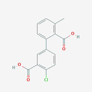molecular formula C15H11ClO4 B6409492 2-(3-Carboxy-4-chlorophenyl)-6-methylbenzoic acid, 95% CAS No. 1262009-80-2