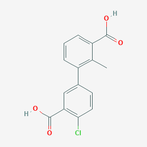 3-(3-Carboxy-4-chlorophenyl)-2-methylbenzoic acid, 95%