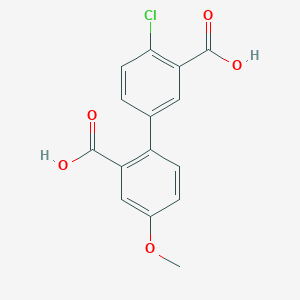 2-(3-Carboxy-4-chlorophenyl)-5-methoxybenzoic acid, 95%