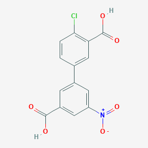 molecular formula C14H8ClNO6 B6409588 3-(3-Carboxy-4-chlorophenyl)-5-nitrobenzoic acid, 95% CAS No. 1261967-17-2
