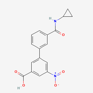 molecular formula C17H14N2O5 B6409698 3-[3-(Cyclopropylaminocarbonyl)phenyl]-5-nitrobenzoic acid, 95% CAS No. 1261914-85-5