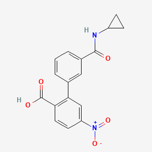 molecular formula C17H14N2O5 B6409712 2-[3-(Cyclopropylaminocarbonyl)phenyl]-4-nitrobenzoic acid, 95% CAS No. 1261937-39-6