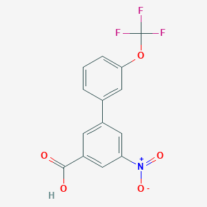 molecular formula C14H8F3NO5 B6409822 5-Nitro-3-(3-trifluoromethoxyphenyl)benzoic acid, 95% CAS No. 1261839-30-8