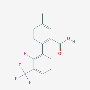molecular formula C15H10F4O2 B6409932 2-(2-Fluoro-3-trifluoromethylphenyl)-5-methylbenzoic acid, 95% CAS No. 1261938-28-6